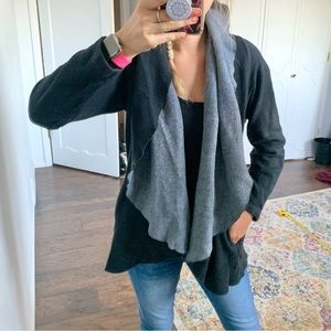 Drew | Grey Sweatshirt Waterfall Cardigan XS/S